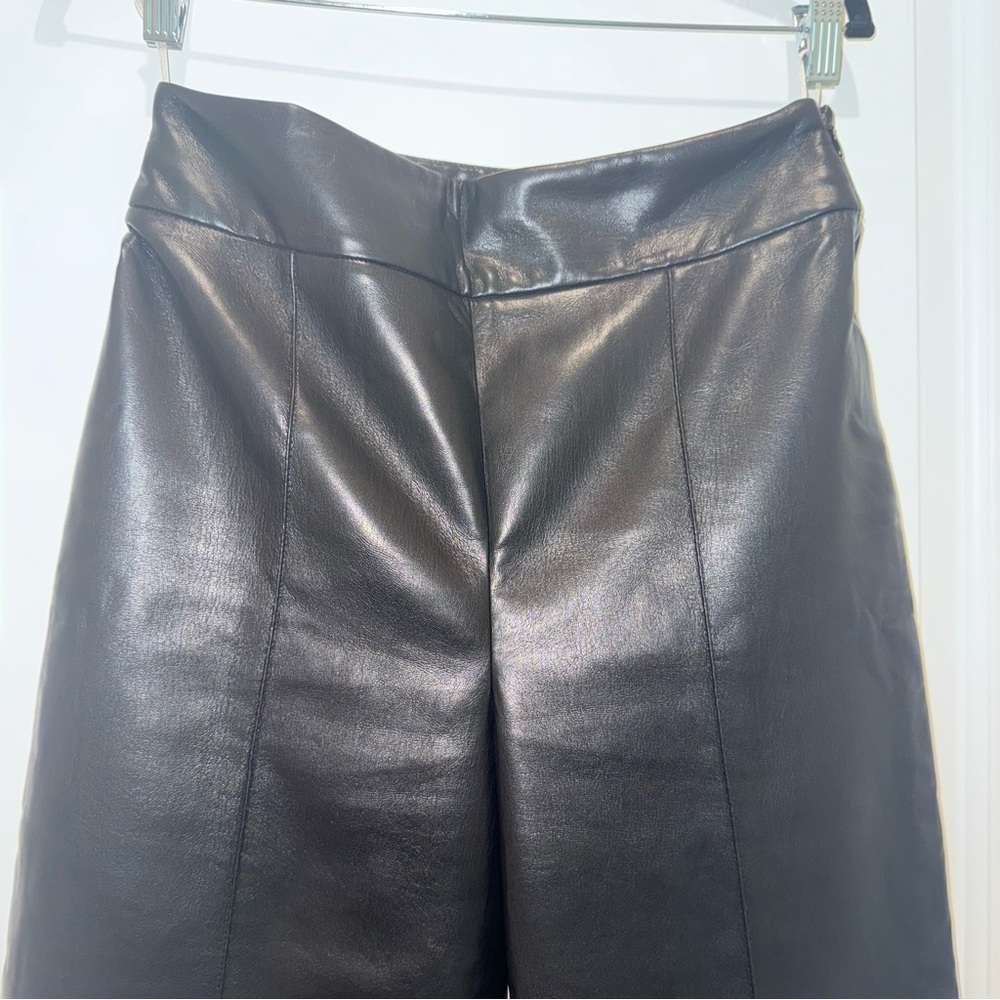 Anthropologie Faux Leather Dress Pants - Picture 2 of 5